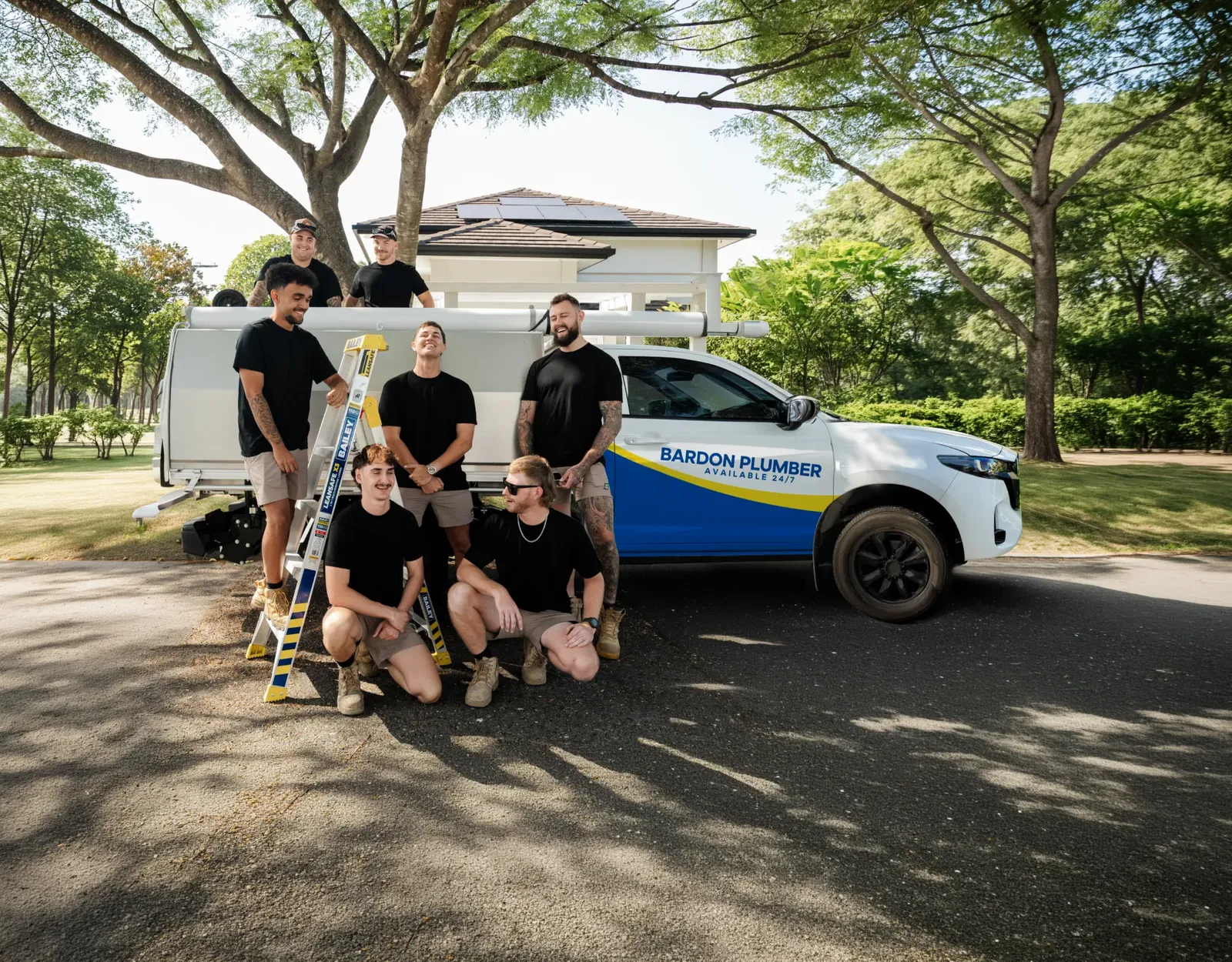 Bardon Plumber ute and team